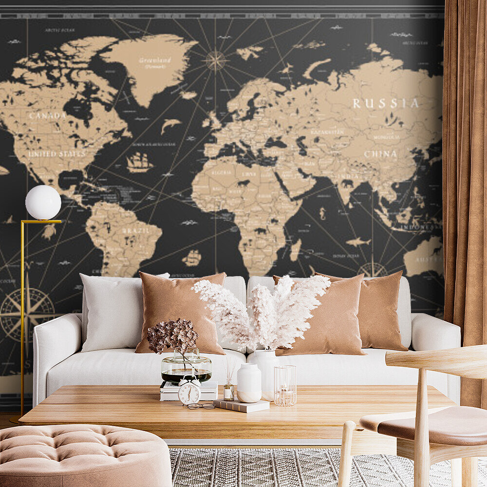 Vintage World Explorer Map