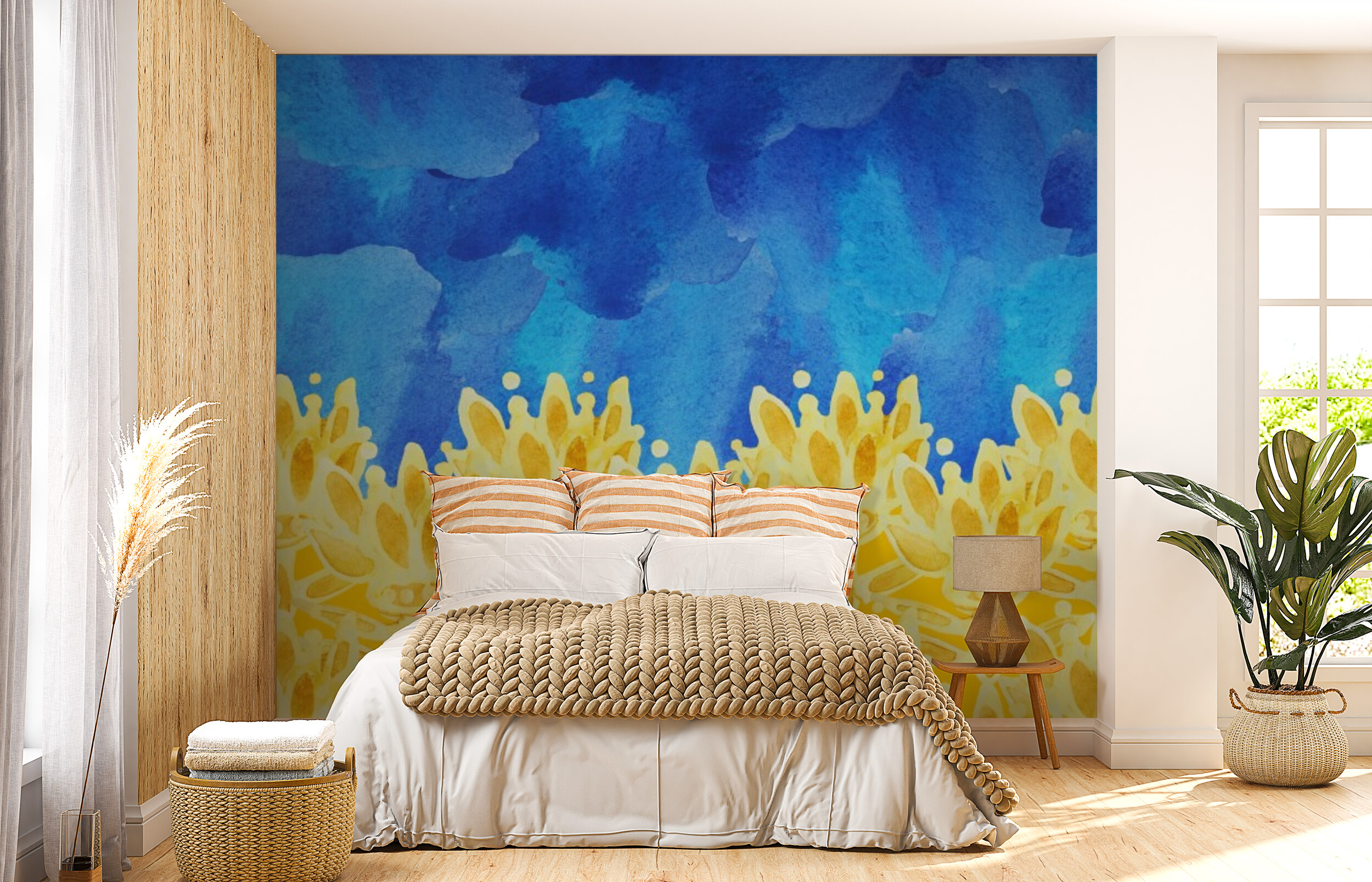 Sunlit Lotus Watercolor