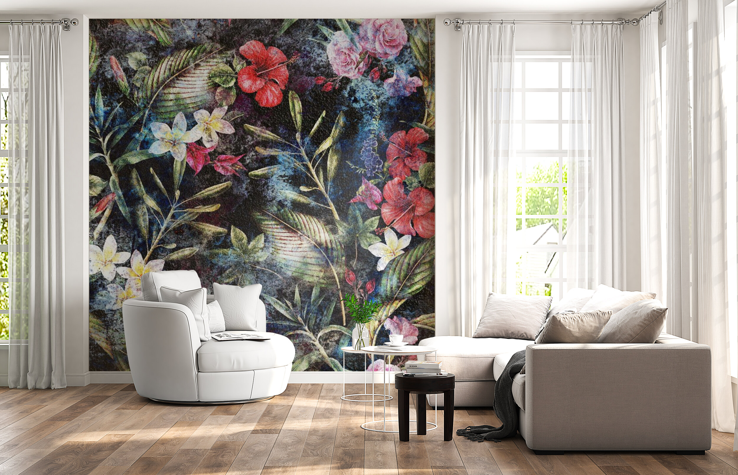 Tropical Midnight Garden