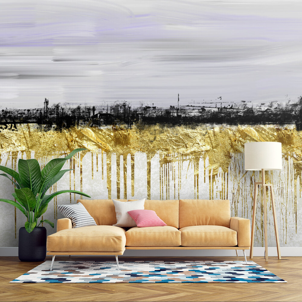 Golden Horizon Abstract