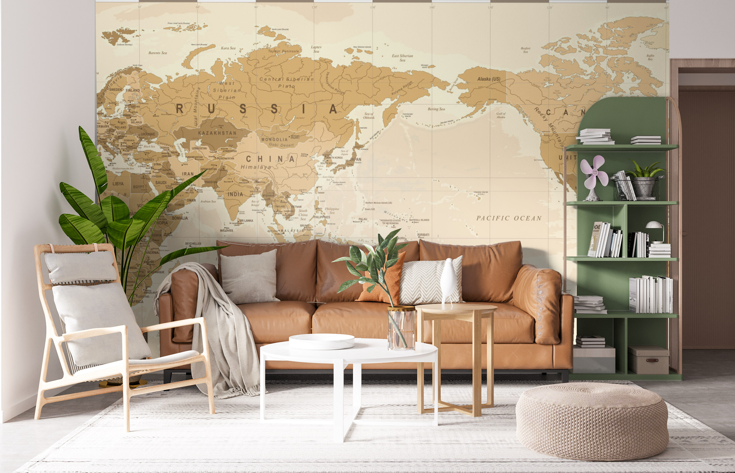 Vintage World Map Wallpaper