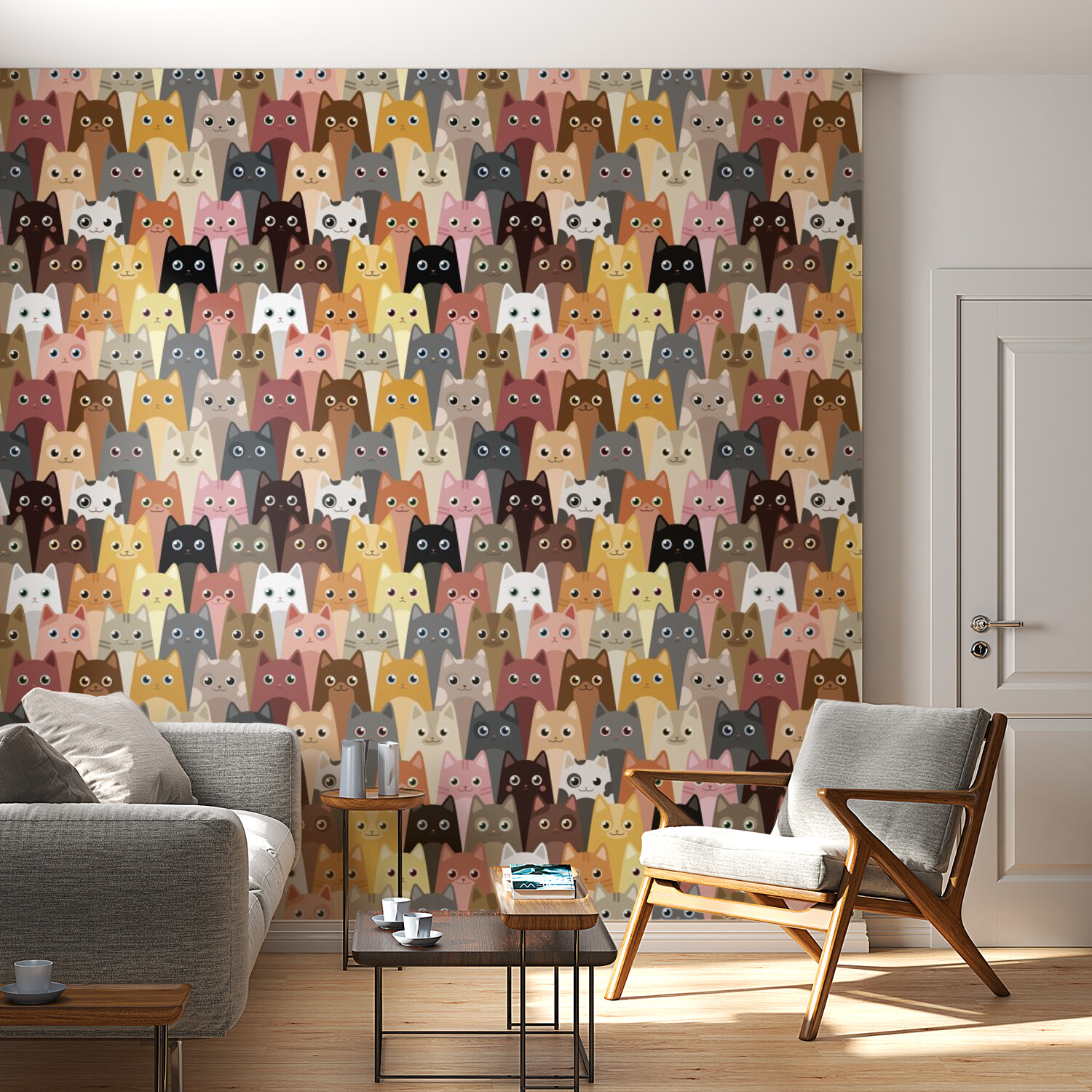 Cats Galore Wall Mural