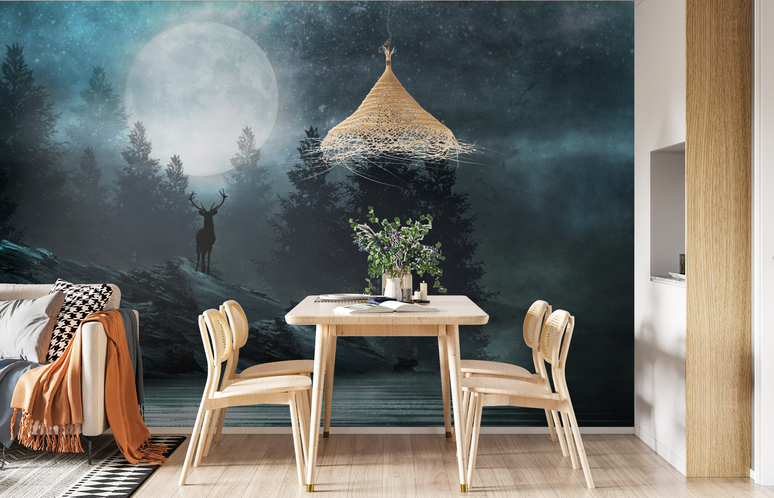 Mystic Moonlight Forest