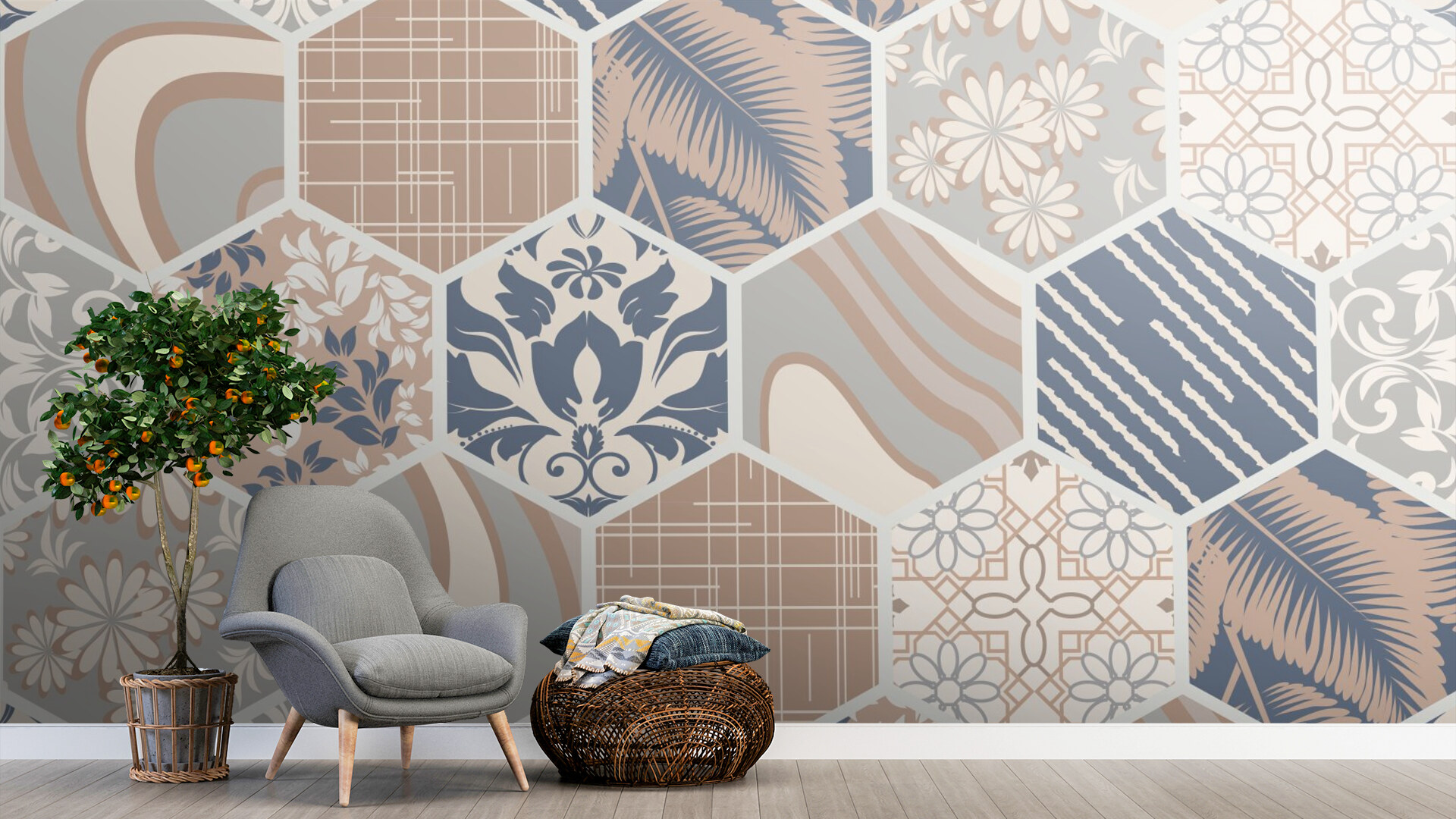 Elegant Geometric Florals