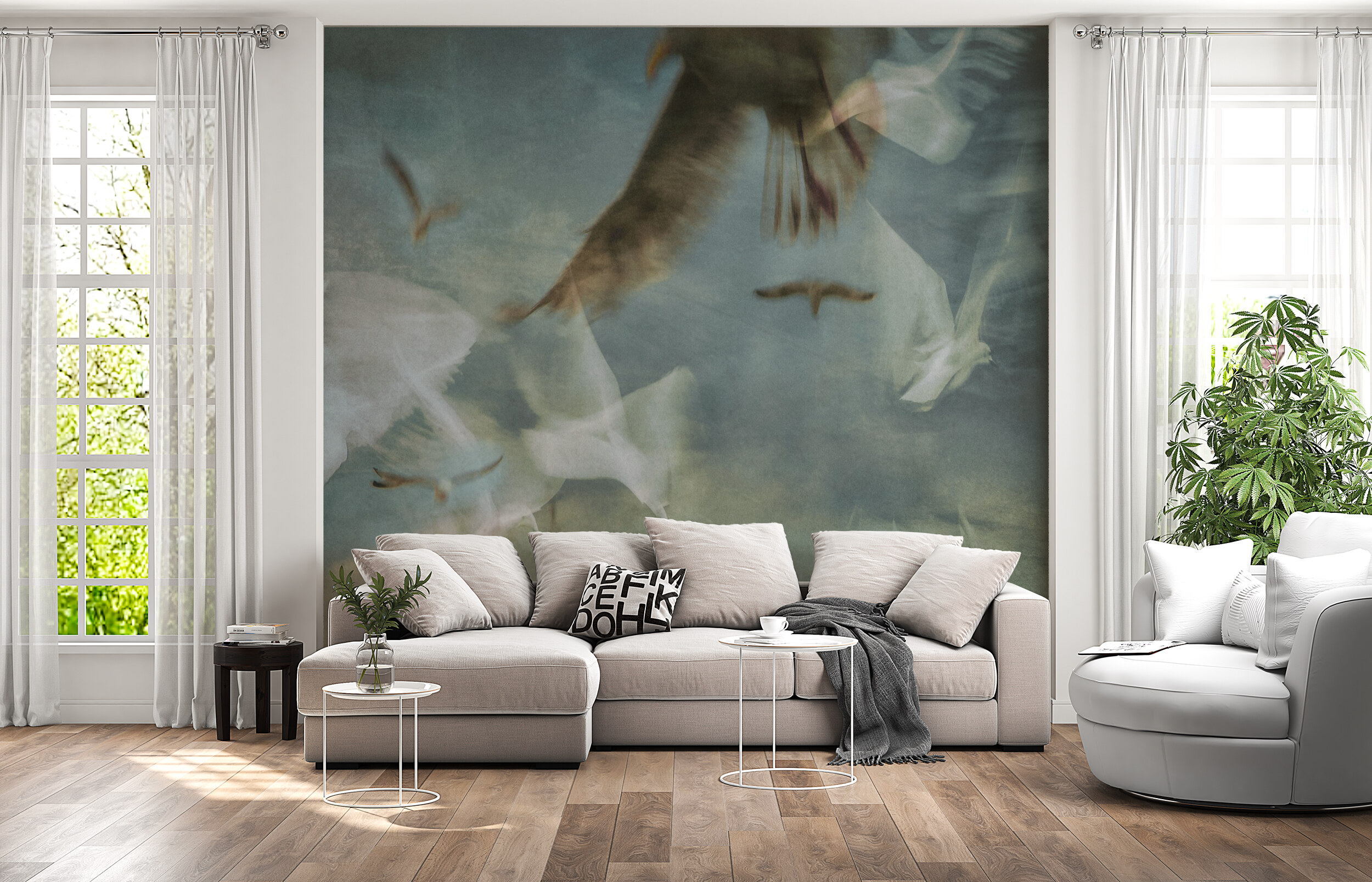 Ethereal Birds in Flight