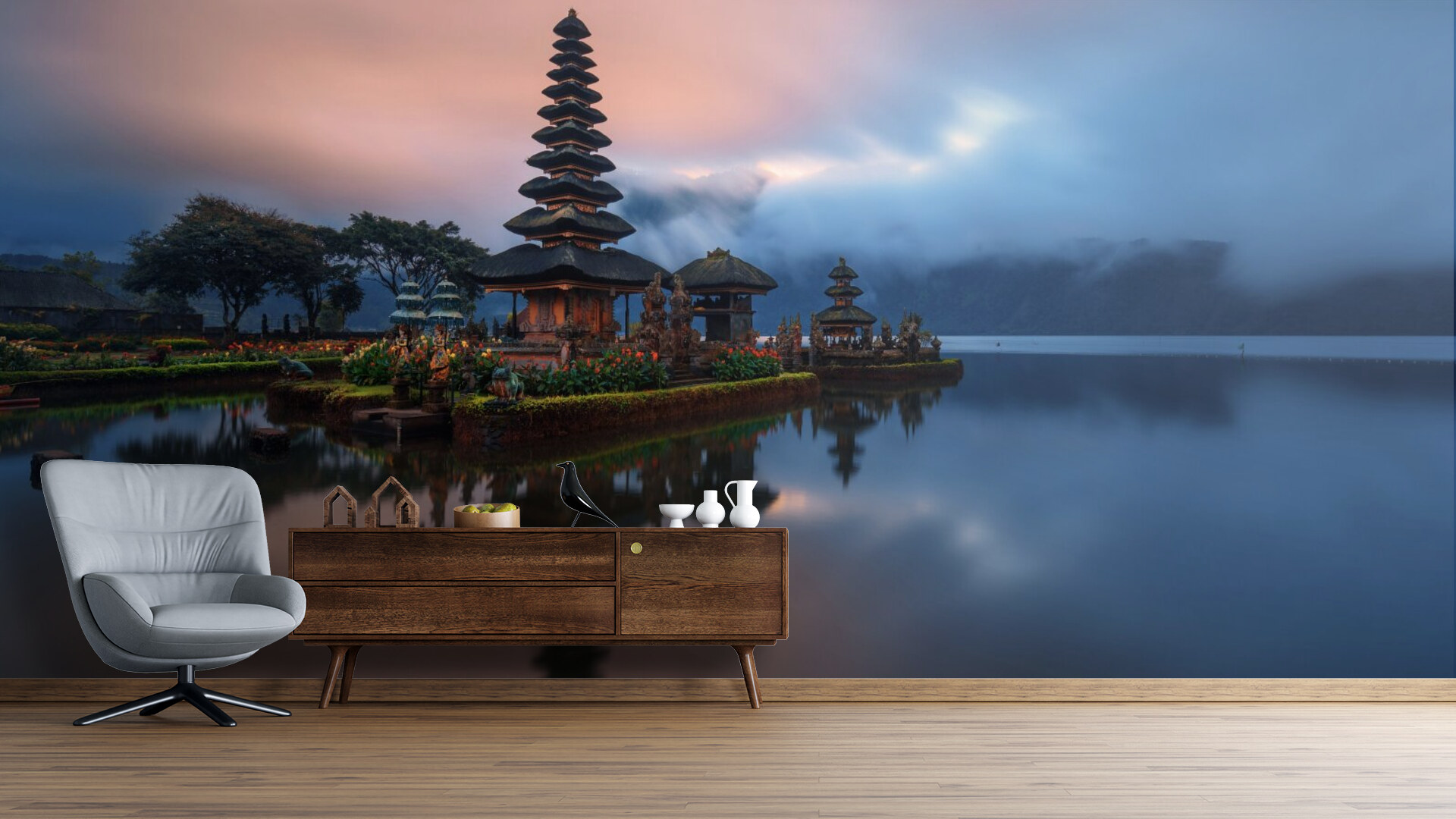 Mystic Dawn at the Lake Temple