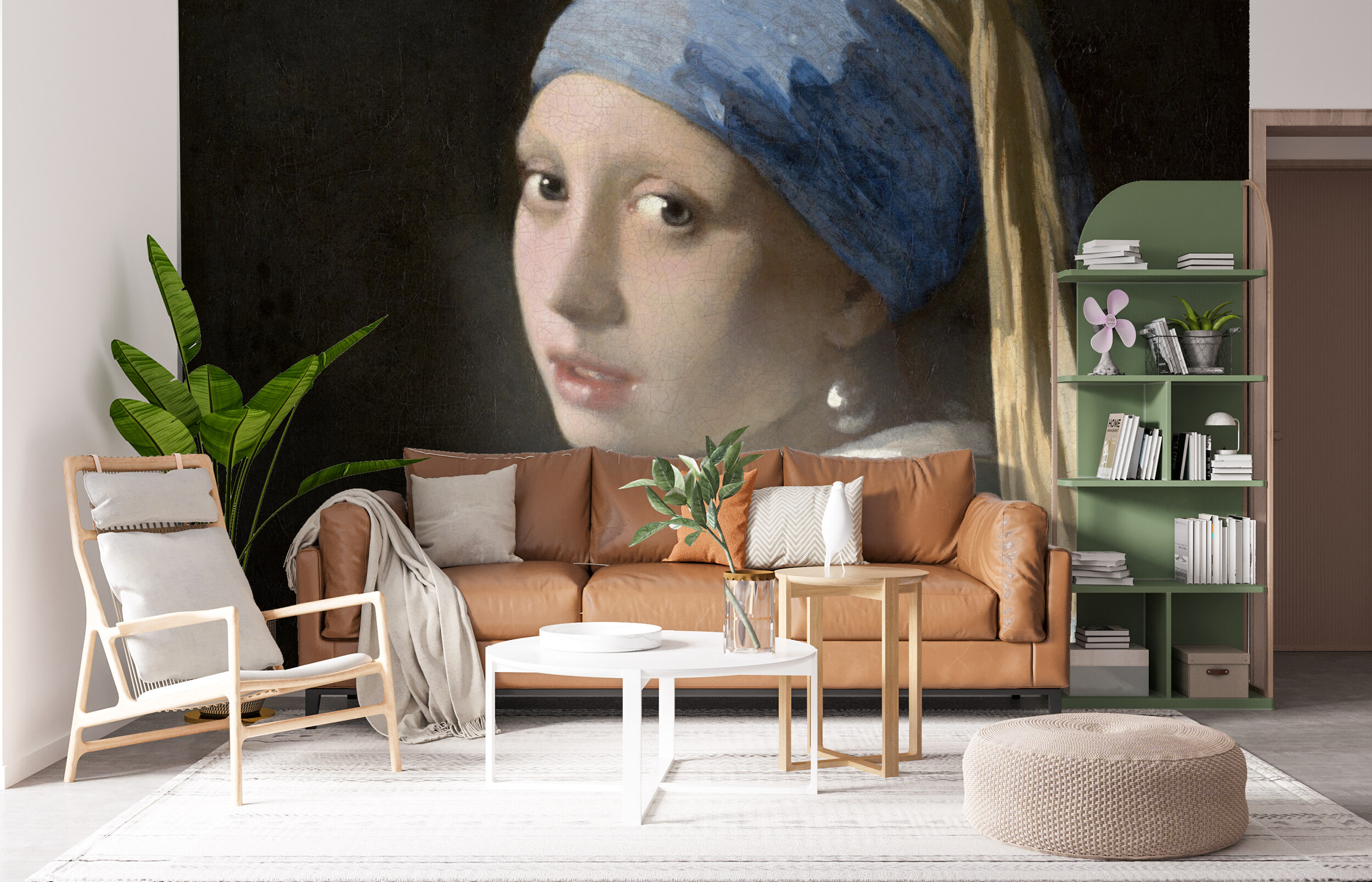 Elegant Pearl Earring Portrait
