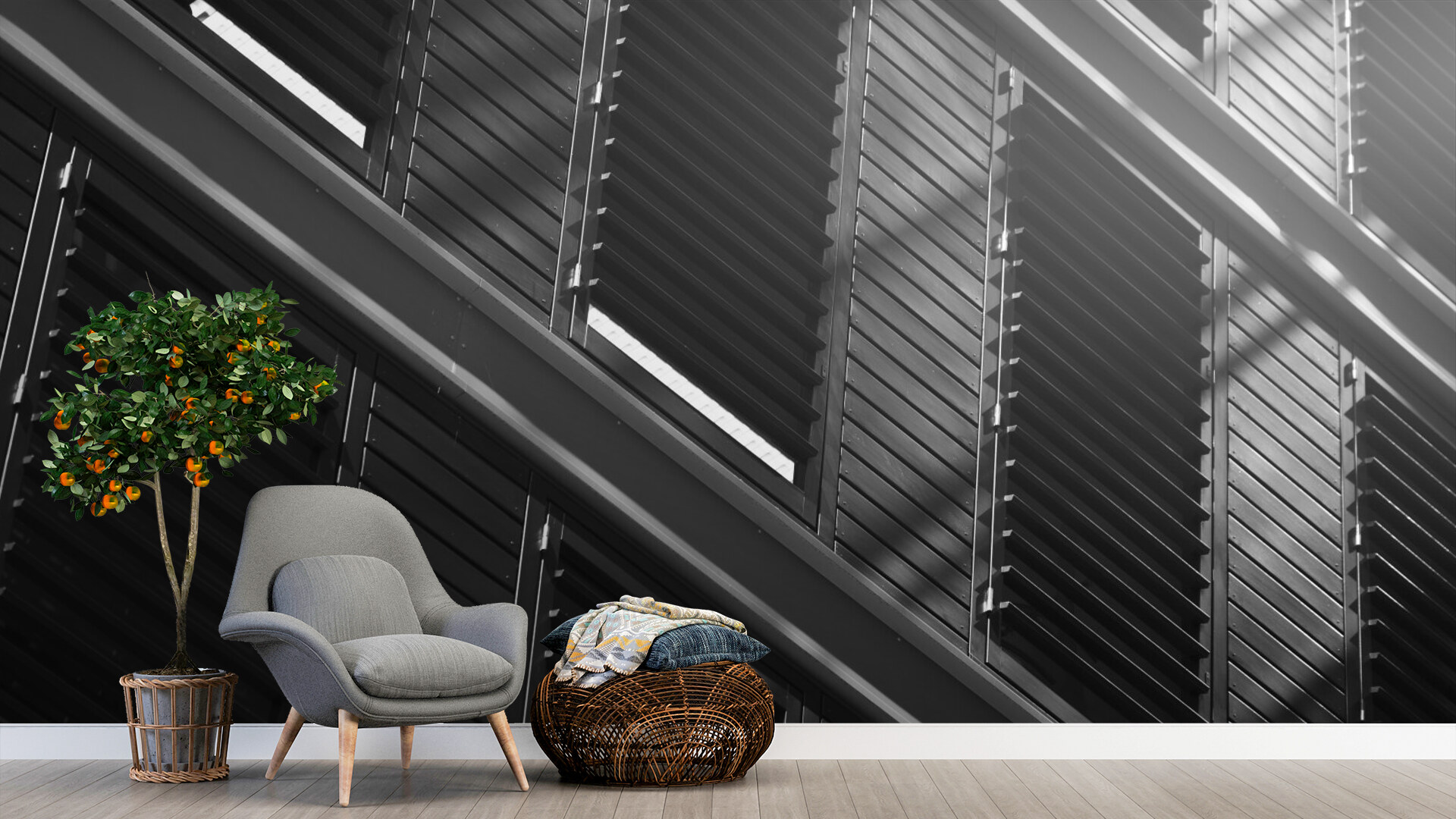 Monochrome Textured Blades