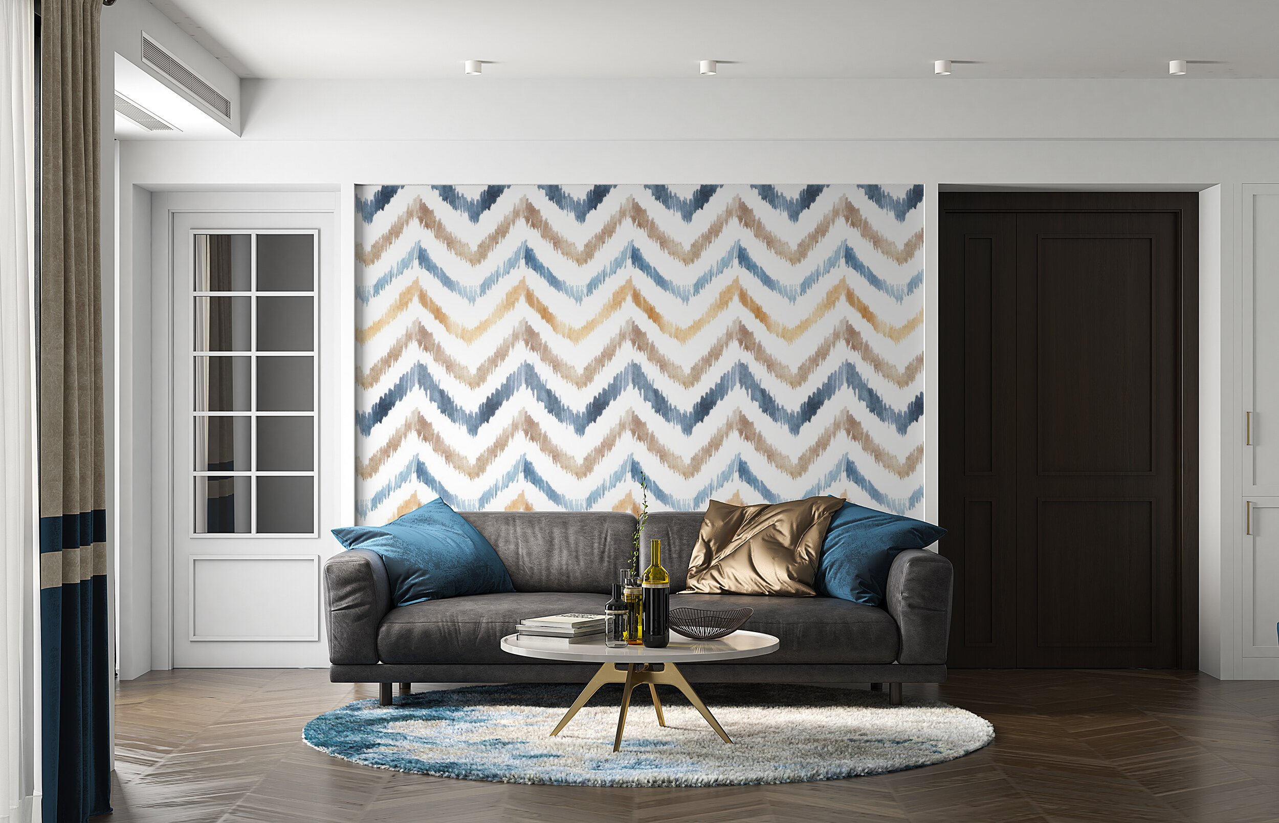 Ikat Chevron Waves