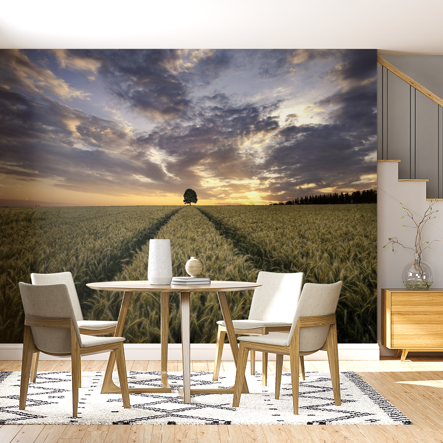 Golden Wheat Field at Sunset