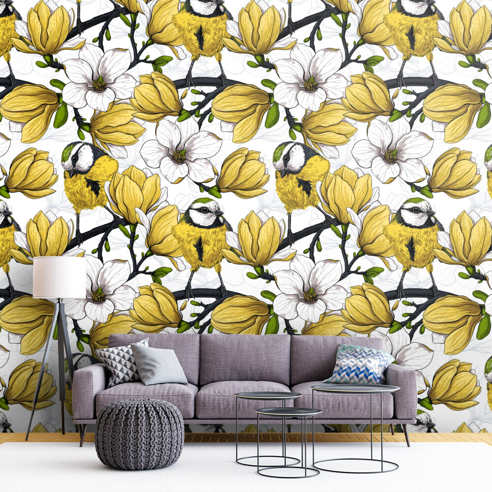 Spring Blossom and Birds