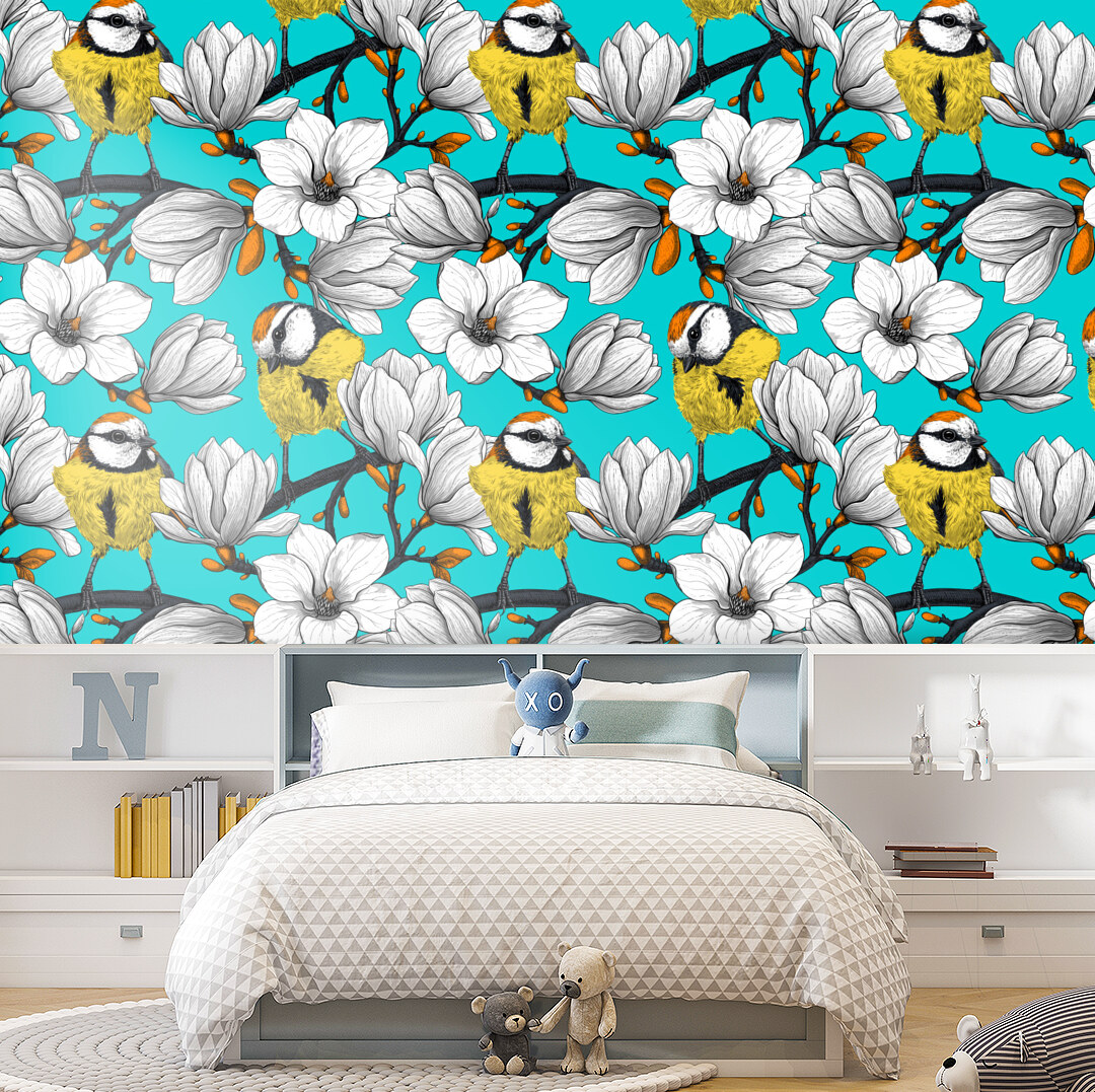 Spring Blossom and Birds