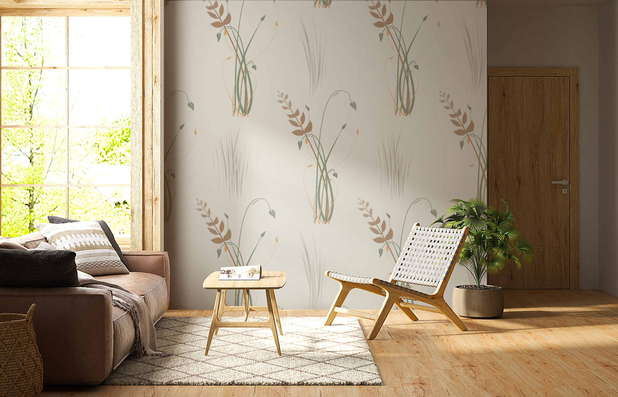 Grass and Wildflowers Motif