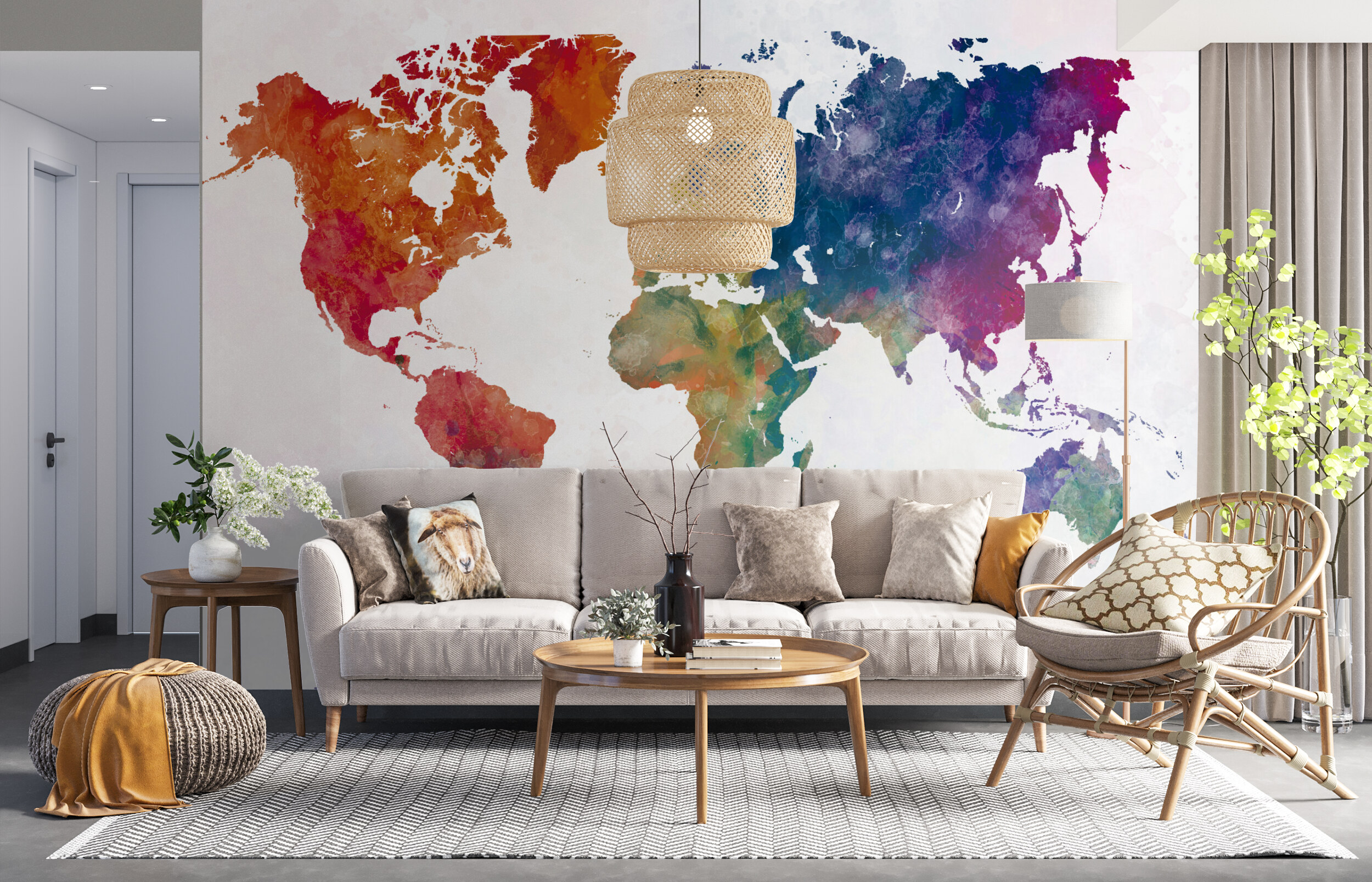 Watercolor World Map