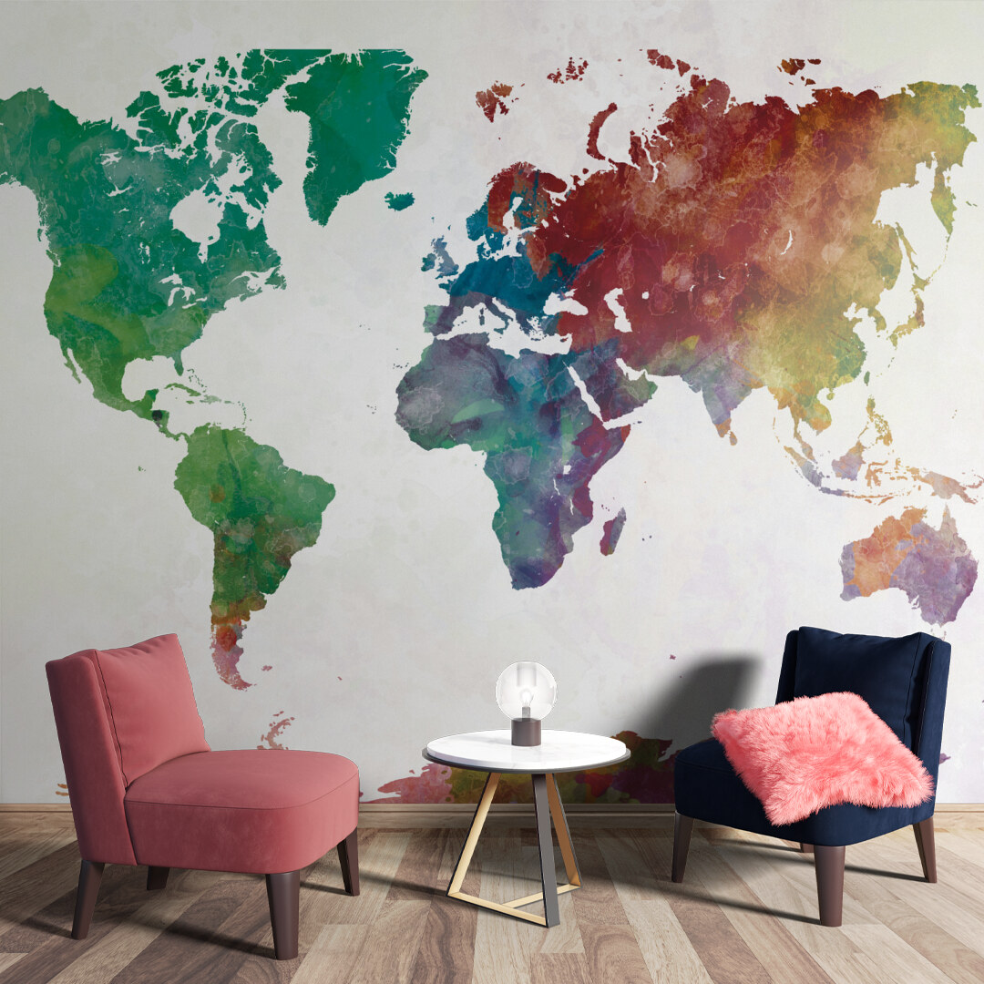 Watercolor World Map