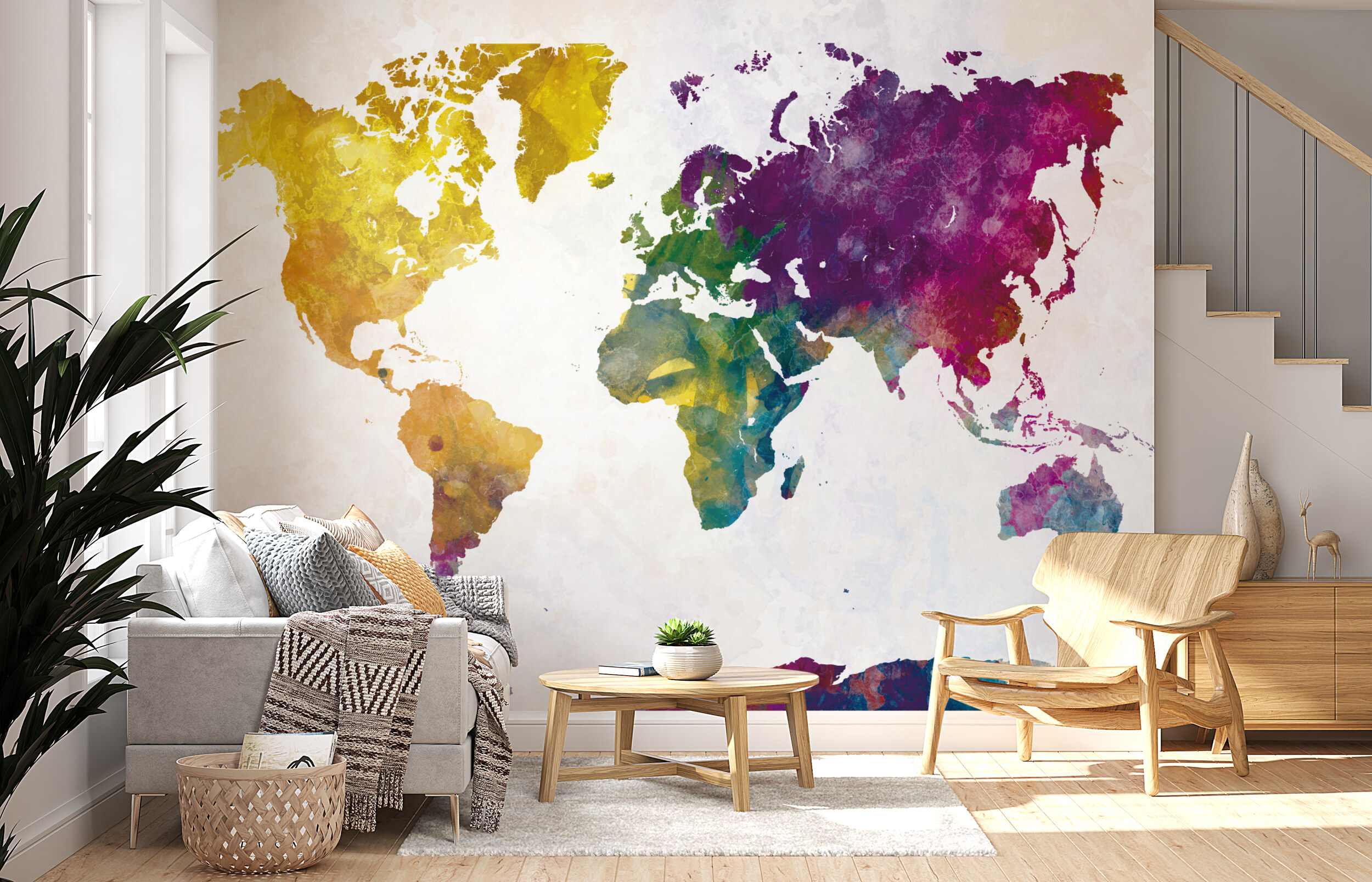 Watercolor World Map