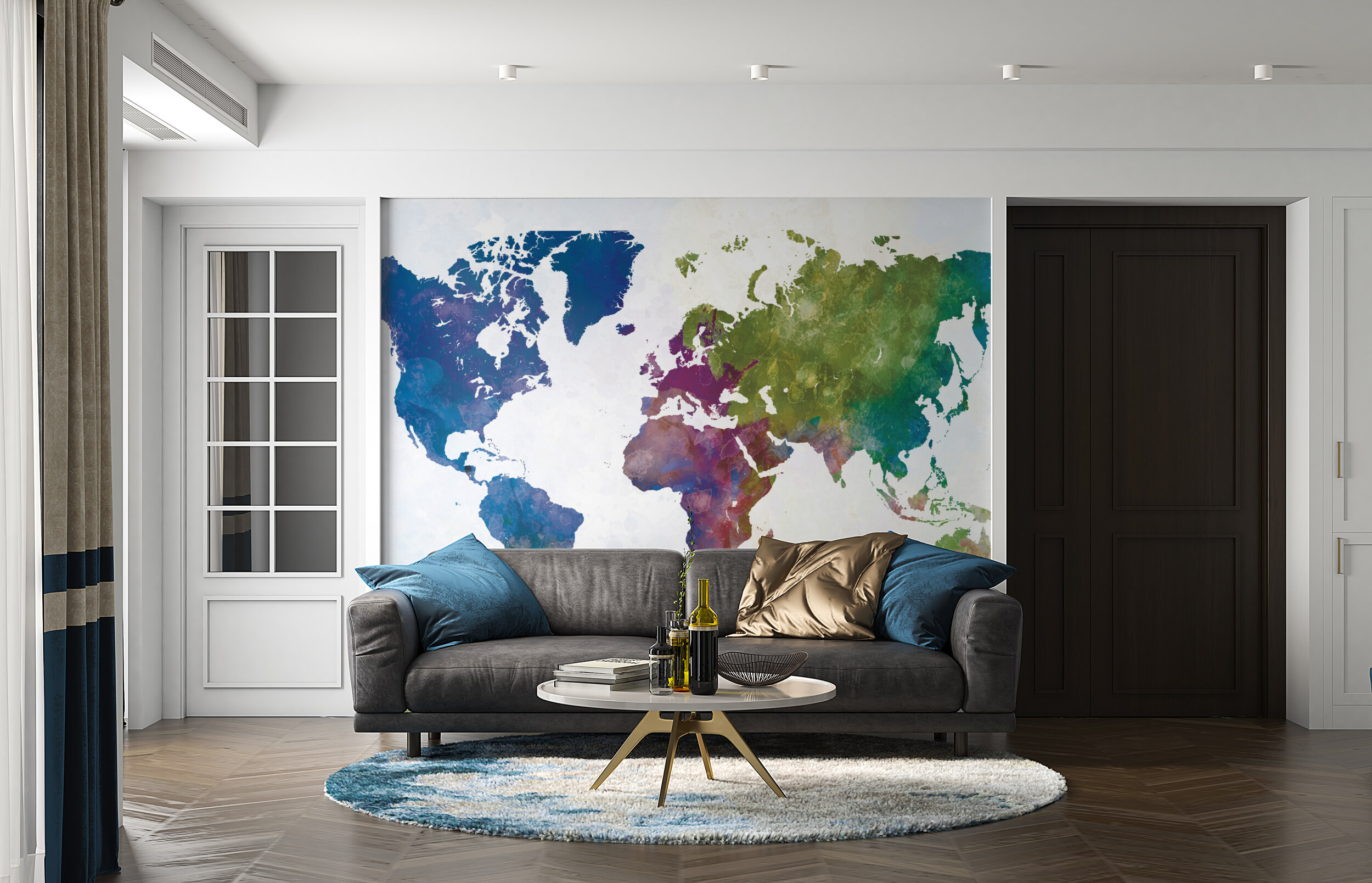 Watercolor World Map