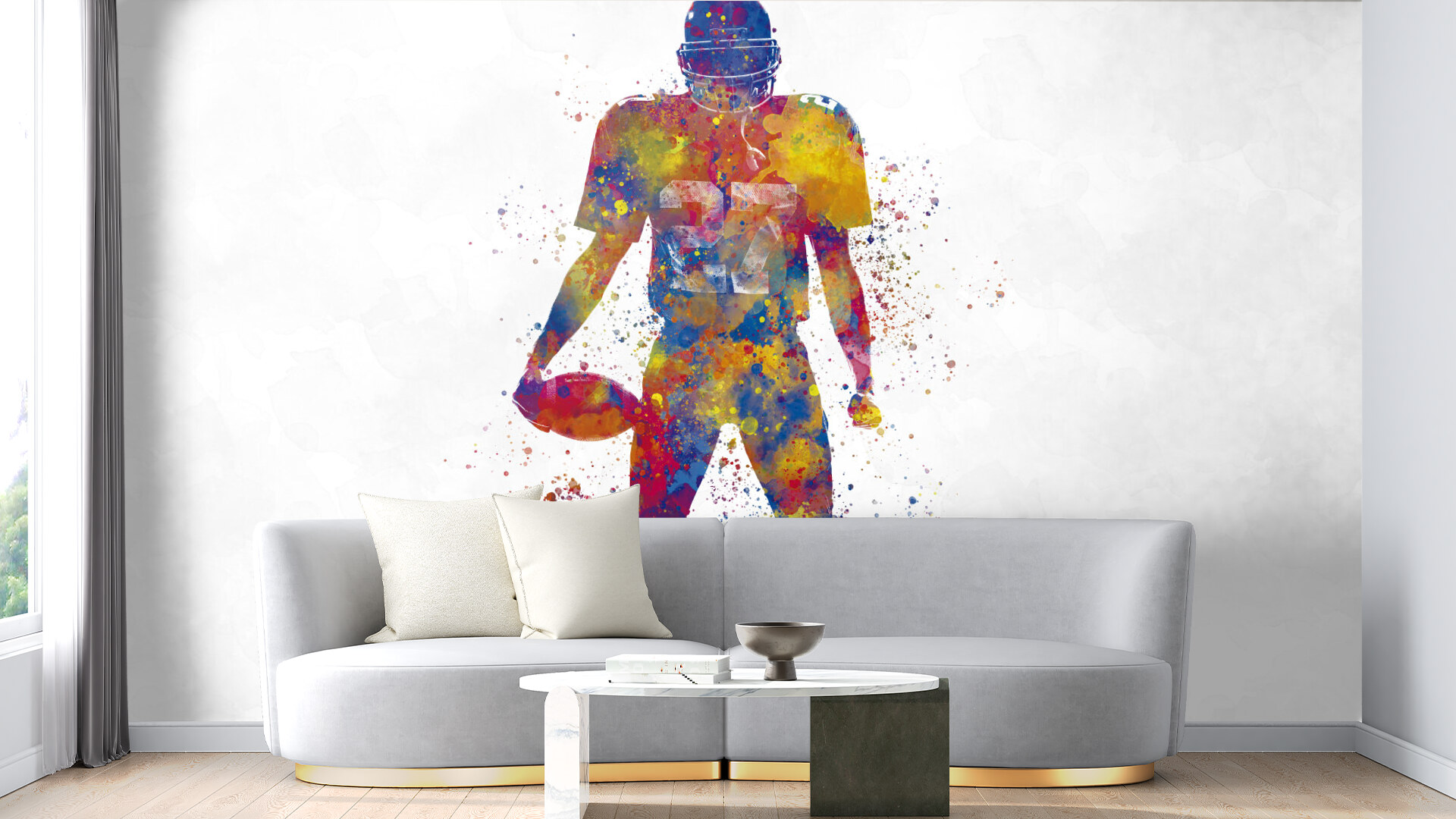 Vibrant Athlete Silhouette