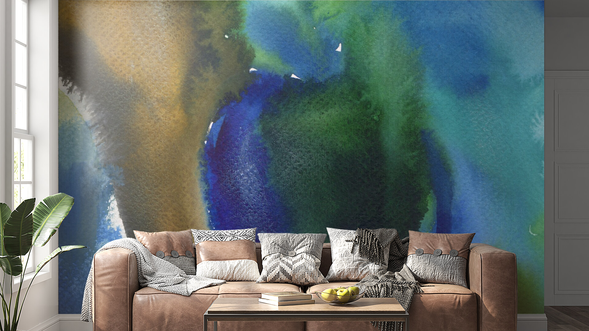 Aerial Watercolor Oasis