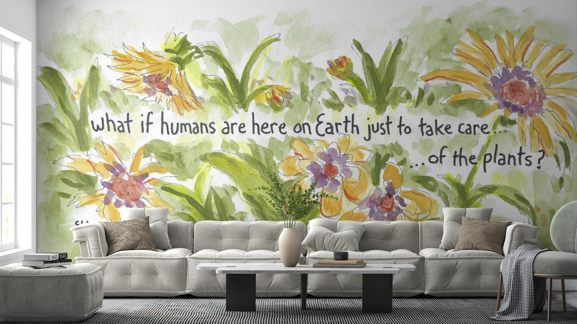 Here to care for plants