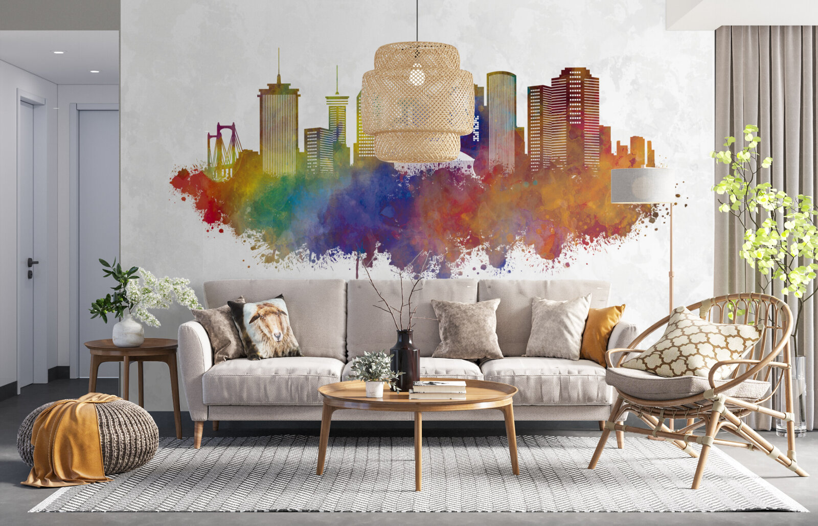 Colorful New Orleans Skyline