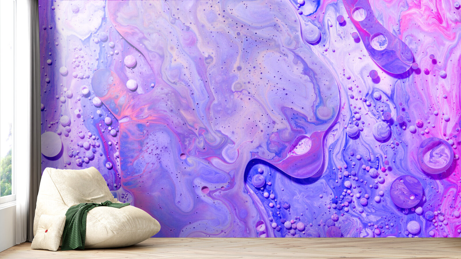Abstract purple acrylic for marble surfaces