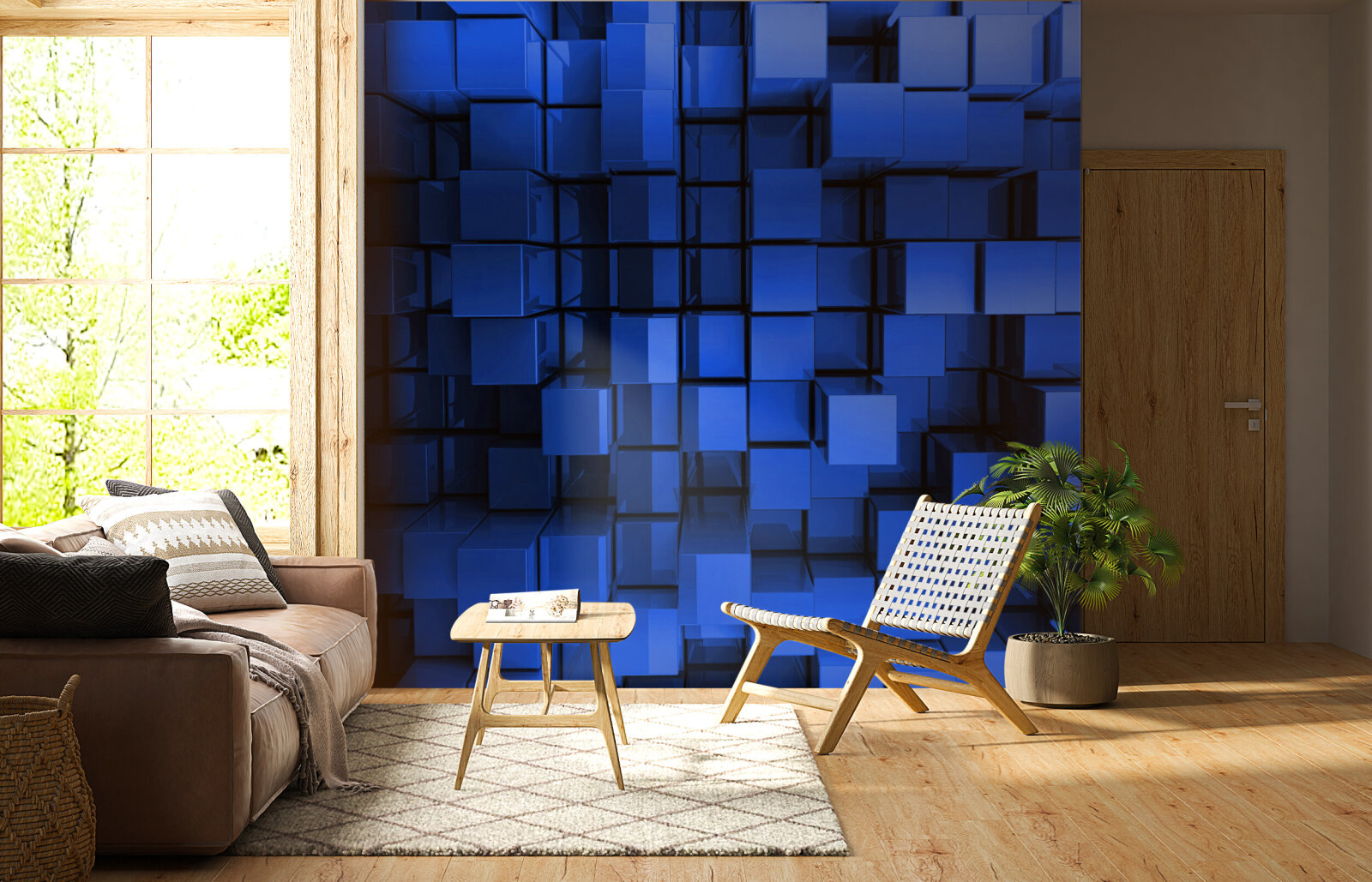 Blue Geometric Oasis