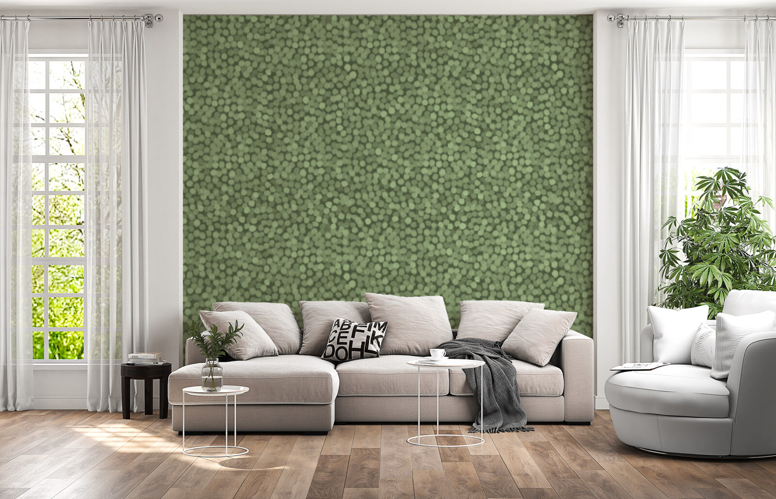 Emerald Pebble Mosaic