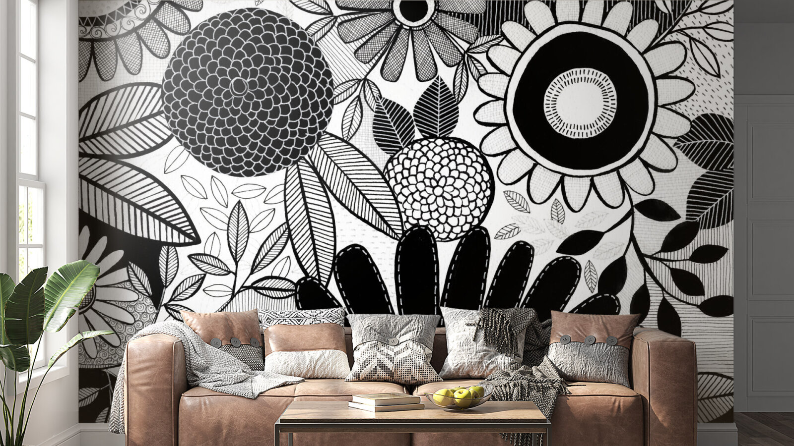 Black & White Flowers by Susan Black
