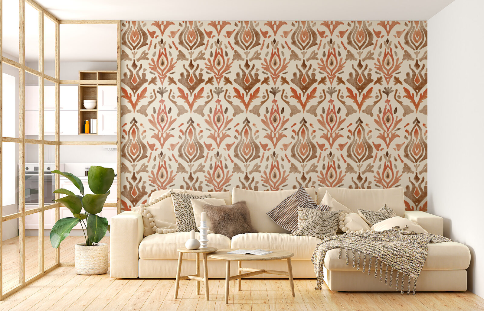 Earth Tones Watercolored Ikat