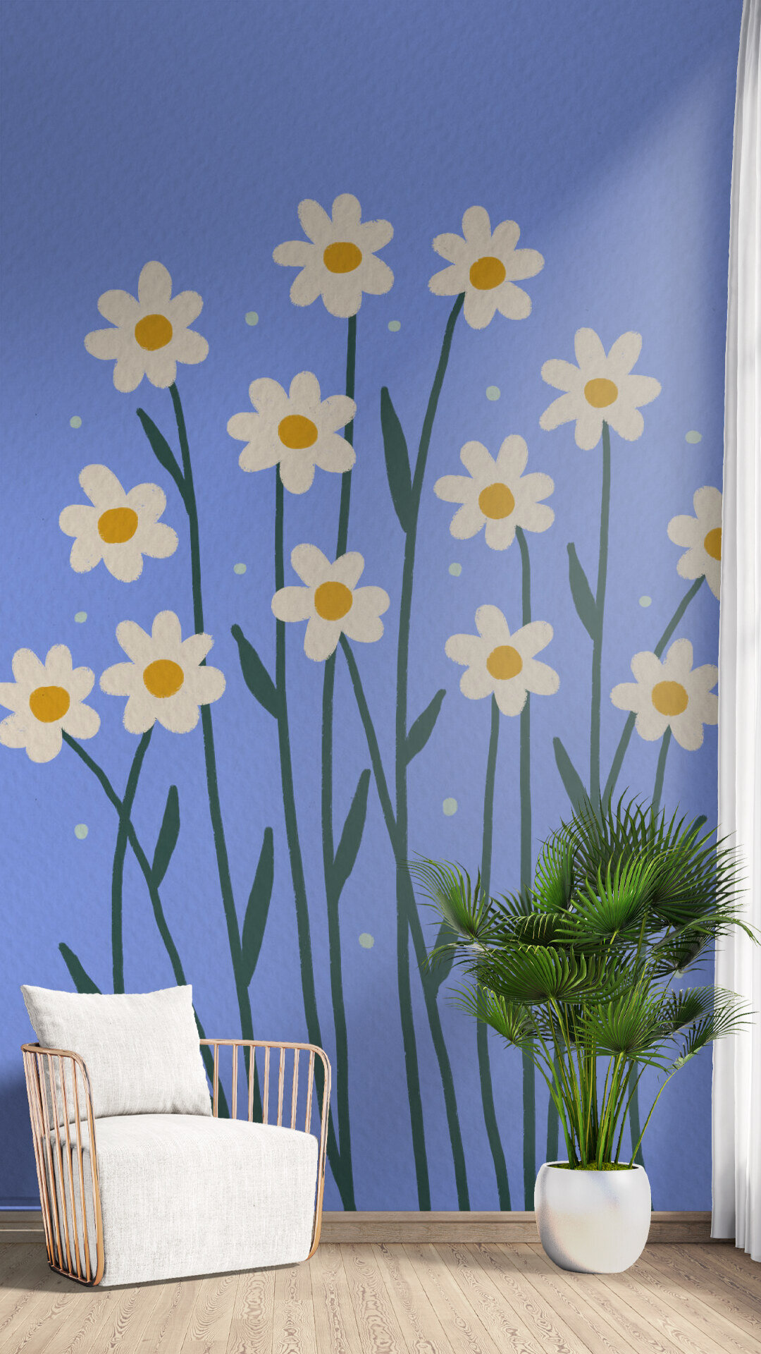 Simple daisies - periwinkle