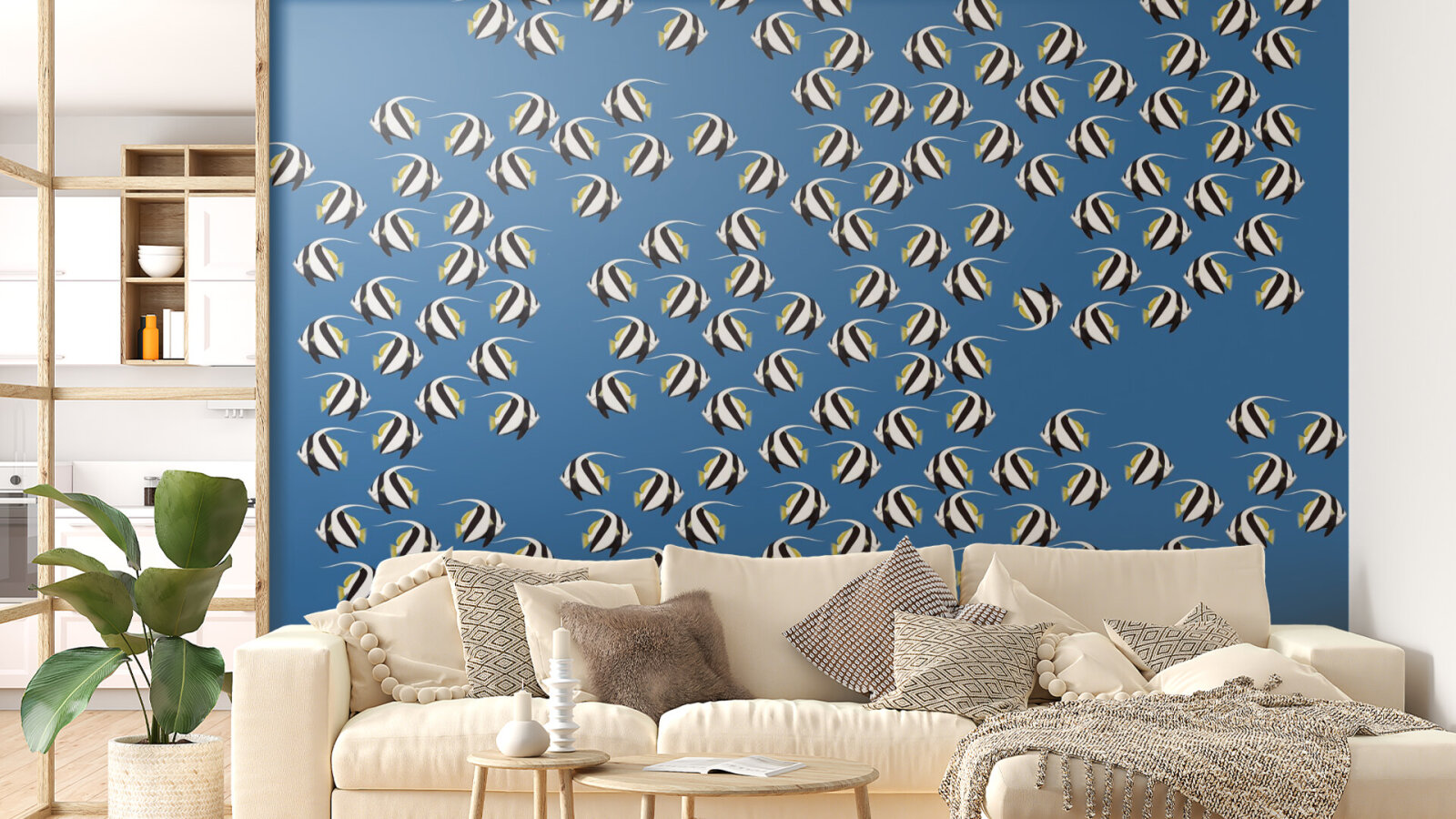 School of banner fish