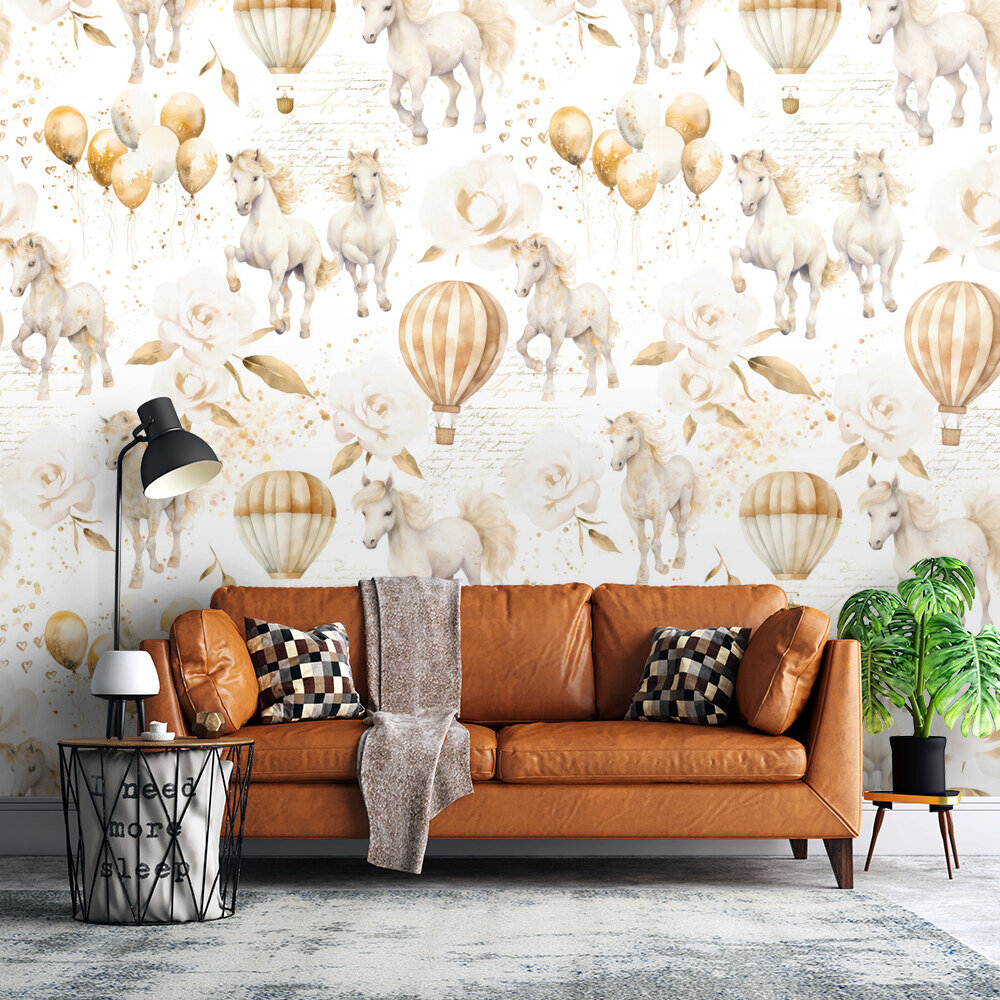 Little Pony and Golden Balloons Pattern