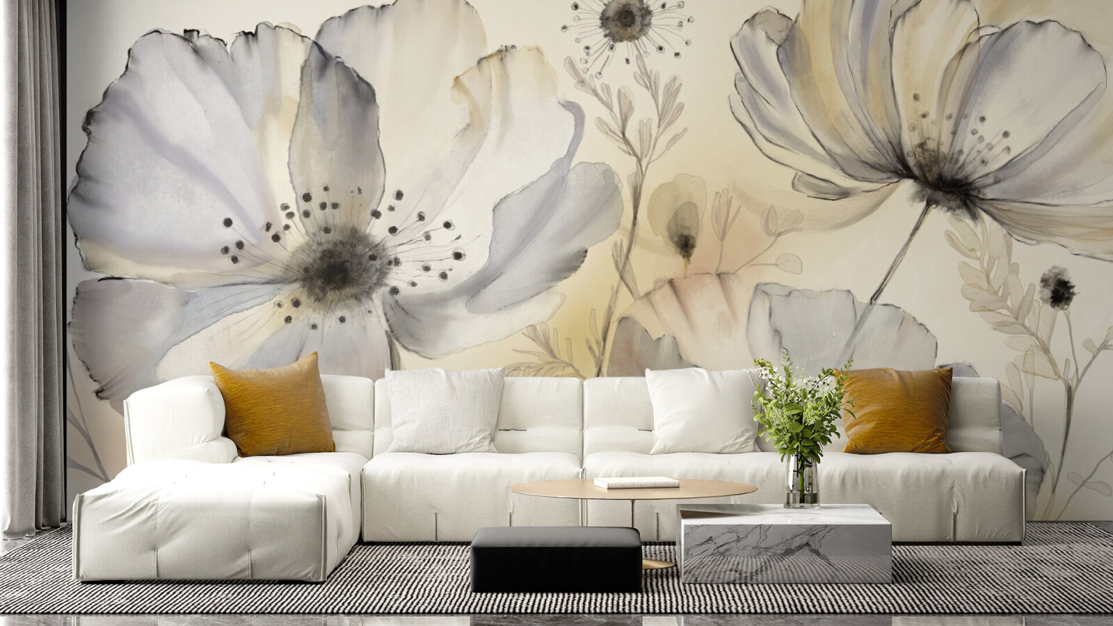 Winter Bloom – Delicate Floral Watercolor